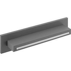 Herzbach Deep Grey Schwall-Wandauslauf 23.697000.1.06 346x80mm, für Wand-Aufputzmontage, grau matt