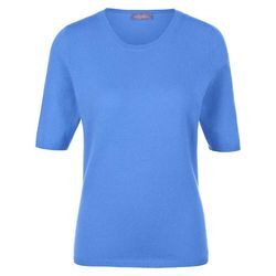 Rundhals-Pullover aus Schurwolle und Kaschmir include blau