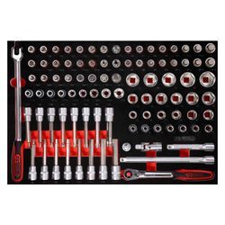 Kstools - KS-Tools 811.0095 1/2'' Steckschlüssel-Satz in Schaumstoffeinlage, 95-tlg