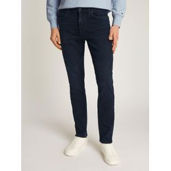 Straight-Jeans TOMMY HILFIGER "CORE DENTON", Herren, Gr. 30, Länge 32, blau (blau schwarz), Denim/Jeans, Obermaterial: 45% Baumwolle, 35% Viskose, 10% Lyocell, 8% Elastomultiester, 2% Elasthan, casual, straight fit, Jeans