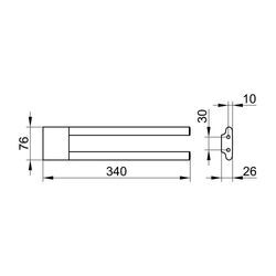 KEUCO Handtuchhalter Edition 400 11519, fest 2-tlg., 340 mm, verchromt 11519010000