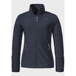 Fleecejacke SCHÖFFEL "Hiking Fleece Jk Style Ash WMS", Damen, Gr. 34, blau (8820, blau), Oberstoff: 100% Polyester, sportlich, regular fit, hoch geschlossener Ausschnitt, Langarm, Jacken