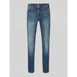 Jeans mit Label-Stitching Modell 'SCANTON'