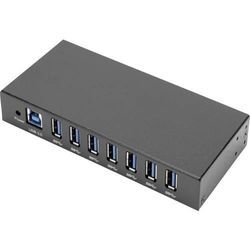 Digitus DA-70258-1 7 Port USB 3.0-Hub für industrielle Anwendungen, Metallgehäuse, mit Status-LEDs, zur internen und externen Verwendung, über PC steuerbar,