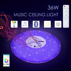 36W led Deckenleuchte Bluetooth Musik Dimmbar Deckenlampe Fernbedienung Lautsprecher