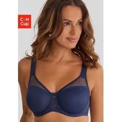 Minimizer-BH NUANCE, Damen, Gr. 90, Cup F, blau (dunkelblau), Netz, Obermaterial: 79% Polyamid, 15% Polyester, 6% Elasthan, feminin, BHs, mit Bügel und transparenten Netzeinsätzen im Obercup