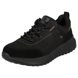 Sneaker RIEKER EVOLUTION, Herren, Gr. 45, schwarz, Leder, Synthetik, sportlich, Schuhe, Outdoorschuh, Halbschuh, Schnürschuh mit TEX-Ausstattung