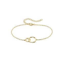 Armband HECHTER PARIS "Schmuck Geschenk Silber 925 Armschmuck Armkette Ankerkette", gold (gelbgoldfarben), Armbänder, Damen, Silber 925 (Sterlingsilber)