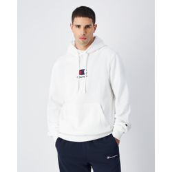 Kapuzensweatshirt CHAMPION "Hooded Sweatshirt" Gr. S (44/46), weiß (wht), Herren, Obermaterial: 70% Baumwolle, 30% Polyester, Sweatshirts