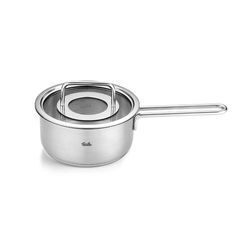 Kasserolle FISSLER "Fissler Pure Collection", silber (silberfarben), B:17,5cm H:10cm L:32,5cm Ø:16cm, Töpfe, backofengeeignet (bis 180C);superthermic Boden; Made in Germany