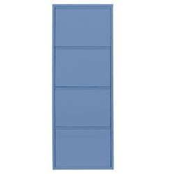 Schuhschrank HEINE HOME, blau (rauchblau), B:50cm H:136cm T:15cm, Stahl, Schränke