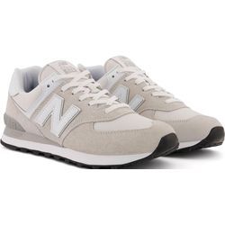 Sneaker NEW BALANCE "ML574 Core" Gr. 38, beige (hellbeige, weiß), Leder, Textil, Schuhe