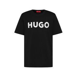 T-Shirt HUGO "T-Shirt Dulivio 1er Pack" Gr. XXL, schwarz (schwarz, weiß), Herren, Obermaterial: 100% Baumwolle CO., Shirts