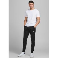 Sweatpants JACK & JONES "AIR SWEAT PANTS", Herren, Gr. XXL, N-Gr, schwarz, angeraute Sweatware, Obermaterial: 60% Polyester, 40% Baumwolle, modisch, Hosen