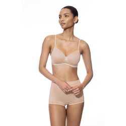 Soft-BH MEY "JOAN", Damen, Gr. 75, Cup A, beige (cream tan), Single Jersey, Obermaterial: 77% Polyamid, 23% Elasthan, unifarben, casual, BHs, mit hauchfeinen Dessous-Schalen