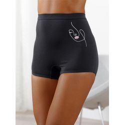 Panty WÄSCHEPUR, Damen, Gr. 40/42, schwarz (schwarz, bedruckt), 95% Baumwolle, 5% Elasthan, Unterhosen