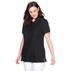 T-Shirt SHEEGO "Große Größen", Damen, Gr. 40/42, schwarz, Obermaterial: 100% Baumwolle, unifarben, casual, figurumspielend normal, ohne Ausschnitt, Kurzarm, Shirts