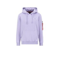 Hoodie ALPHA INDUSTRIES "Alpha Industries Men - Hoodies Back Print Hoodie", Herren, Gr. L, lila (pale violet), Obermaterial: 80% Baumwolle, 20% Polyester, regular fit, Sweatshirts