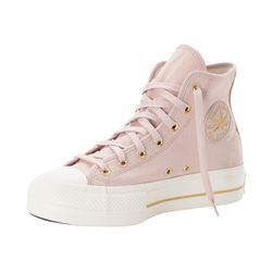 Sneaker CONVERSE "CHUCK TAYLOR ALL STAR LIFT PLATFORM TAILORED LINES", Gr. 36, rosa (flush stone, egret, gold), Textil, sportlich, Schuhe