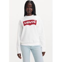 Sweatshirt LEVI'S, Damen, Gr. S (36), everyday crew core b, Sweatware, Obermaterial: 58% Baumwolle, 42% Polyester, bedruckt, casual, regular fit taillenbedeckt, Rundhals, Langarm Bündchen, Sweatshirts, mit Logo Print