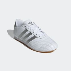 Sneaker ADIDAS ORIGINALS "TAEKWONDO LACE", Gr. 36, cloud weiß, silber metallic, gum 3, Leder, sportlich, Schuhe