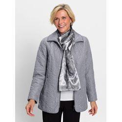 Steppjacke CLASSIC, Damen, Gr. 46, grau (steingrau), 100% Polyester, Schal:100% Polyester, Wattierung:100% Polyester, unifarben, Langarm, Jacken