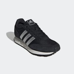 Sneaker ADIDAS SPORTSWEAR "RUN 60S 3.0", Gr. 37, schwarz (core schwarz, silber metallic, core weiß), Textil, Leder, sportlich, Schuhe