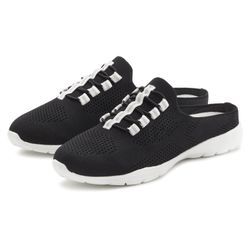 Slip-On Sneaker LASCANA ACTIVE, Damen, Gr. 35, schwarz (schwarz, weiß), Obermaterial: 100% Textilmaterial. Futter: 100% Textilmaterial. Decksohle: 100% Textilmaterial. Laufsohle: 100% Synthetik, casual, Schuhe, zum Reinschlüpfen, ultraleicht, Sabot, Clog, Freizeitschuh VEGAN