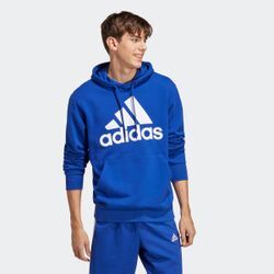 Kapuzensweatshirt ADIDAS SPORTSWEAR "ESSENTIALS FRENCH TERRY BIG LOGO HOODIE" Gr. 4XL, blau (semi lucid blau), Herren, Obermaterial: 100% Baumwolle, Sweatshirts