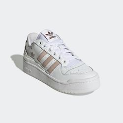 Sneaker ADIDAS ORIGINALS "FORUM BOLD", Gr. 40, weiß (cloud weiß, wonder taupe, preloved braun), Synthetik, Textil, sportlich, Schuhe