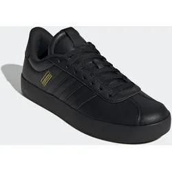 Sneaker ADIDAS SPORTSWEAR "VL COURT 3.0", Gr. 42, schwarz (core schwarz, core schwarz, gold metallic), Synthetik, sportlich, Schuhe, inspiriert vom Design des adidas samba