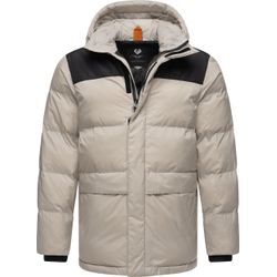 Steppjacke RAGWEAR "Mikkesh" Gr. L (52), grau, Herren, Obermaterial oben: 100% Polyester, Obermaterial unten: 100% Nylon, Innenfutter: 100% Polyester, Wattierung: 100% Polyester, Jacken, Sportliche Herren Winterjacke mit Kapuze