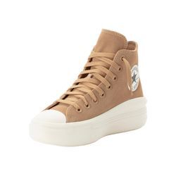 Sneaker CONVERSE "CHUCK TAYLOR ALL STAR MOVE PLATFORM COLORFUL SUEDE", Gr. 39, braun (coffee rum, egret, schwarz), Leder, sportlich, Schuhe