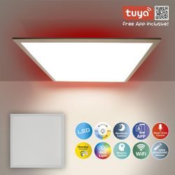 NÄVE Smarte LED-Leuchte "Smart Home LED Backlight Panel", weiß, 1 flammig, H: 6cm,, Lampen