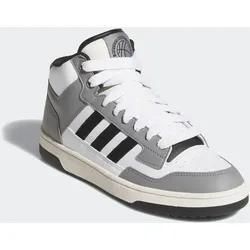 Sneaker ADIDAS SPORTSWEAR "RAPID COURT MID" Gr. 41, schwarz-weiß (grau three, core schwarz, cloud weiß), Leder, Synthetik, Schuhe