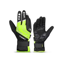 Fahrradhandschuhe für Herren, Winter, winddicht, reflektierend, Thermo-Gel-Pads, Touchscreen, Größe:XX-Large Palm Girth 10.2-11', Grün