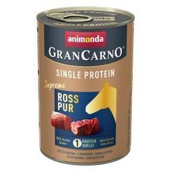 animonda GranCarno Single Protein Supreme Nassfutter Hund Adult, Ross pur 24x400 g