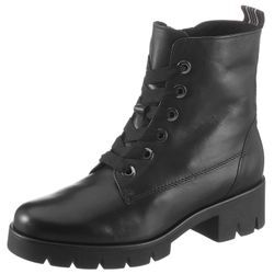 Schnürstiefelette GABOR Gr. 36, schwarz, Damen, Kalbsleder, unifarben, Schuhe, Blockabsatz, Plateau, Schnürboots mit Best Fitting Komfort, Topseller