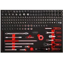 Kstools - 1/4' Steckschlüssel-Satz in Schaumstoffeinlage, 169-tlg