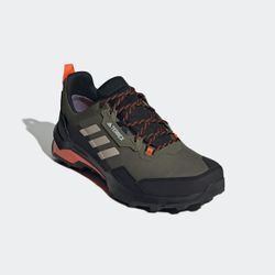 Wanderschuh ADIDAS TERREX "TERREX AX4 GORE-TEX", Gr. 44, grün (olive strata, wonder beige, core schwarz), Textil, Synthetik, sportlich, Schuhe, wasserdicht