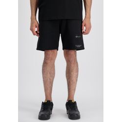 Sweatshorts ALPHA INDUSTRIES "Alpha Industries Men - Shorts Patch Short LF" Gr. 3XL, Normalgrößen, schwarz, Herren, Shell: 80% Cotton, 20% Polyester, Hosen