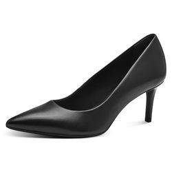 Pumps TAMARIS, Damen, Gr. 37, schwarz, Glattleder, unifarben, elegant, Schuhe, Stilettoabsatz, Businessschuh, Festtagsschuh, Touch It-Ausstattung