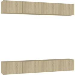 Vidaxl - TV-Schränke 4 Stk. Sonoma-Eiche 100x30x30 cm Holzwerkstoff