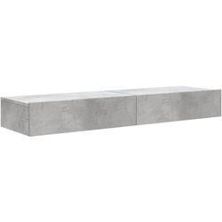 TV-Schränke mit LED-Leuchten 2 Stk. Betongrau 60x35x15,5 cm Vidaxl