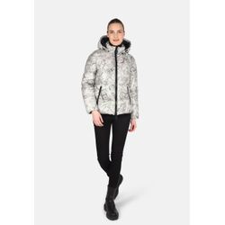 Steppjacke FUCHS SCHMITT "Steppjacke", Damen, Gr. 36, schwarz, 100% Polyamid, gemustert, casual, ohne Ausschnitt, Langarm, Jacken