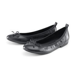 Leder-Ballerinas - Schwarz - Gr.: 37