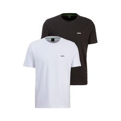 T-Shirt BOSS GREEN, Herren, Gr. S, bunt (open miscellaneous960), Single Jersey, Obermaterial: 96% Baumwolle, 4% Elasthan, unifarben, casual, regular fit, Kurzarm, Shirts, mit Logodruck