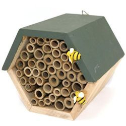 Insektenhotel 15x13x13cm Bienen Schmetterlinge Käfer Nist Brut Haus Natur - Buri