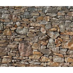 Vliestapete KOMAR "Digitaldruck Vlies - Stone Wall - Größe 300 x 250 cm", bunt, B:300m L:250m, Vlies, Tapeten, Wohnzimmer, Schlafzimmer