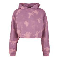 Kapuzenpullover URBAN CLASSICS "Urban Classics Damen Ladies Oversized Short Bleached Hoody", Damen, Gr. 5XL, lila (duskviolet), 100% Baumwolle, mehrfarbig, casual, oversize, ohne Ausschnitt, Pullover Hoodie Sweatshirt